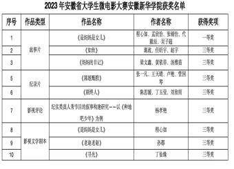  公司学子在2023年安徽省老员工微电影大赛中取得佳绩
